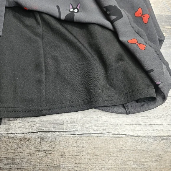Kiki's Delivery Service X Studio Ghibi Jiji And Bows Gray Dress Size Large 12 - Picture 5 of 12